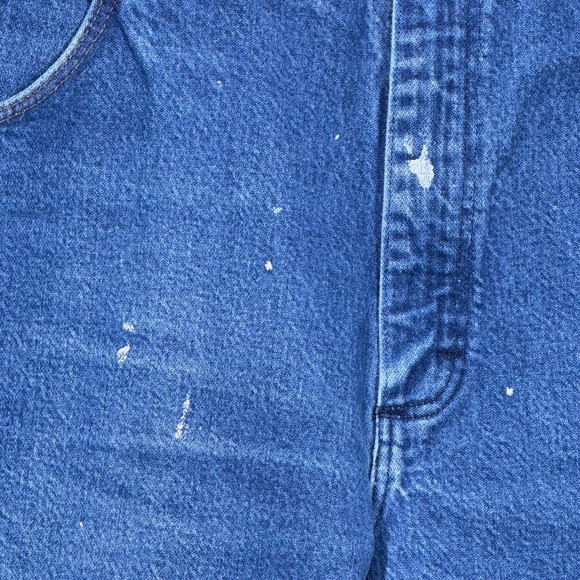 Wrangler Jeans Relaxed Fit Denim Work Utility Pants Paint Splatter 38x32 - Picture 3 of 7